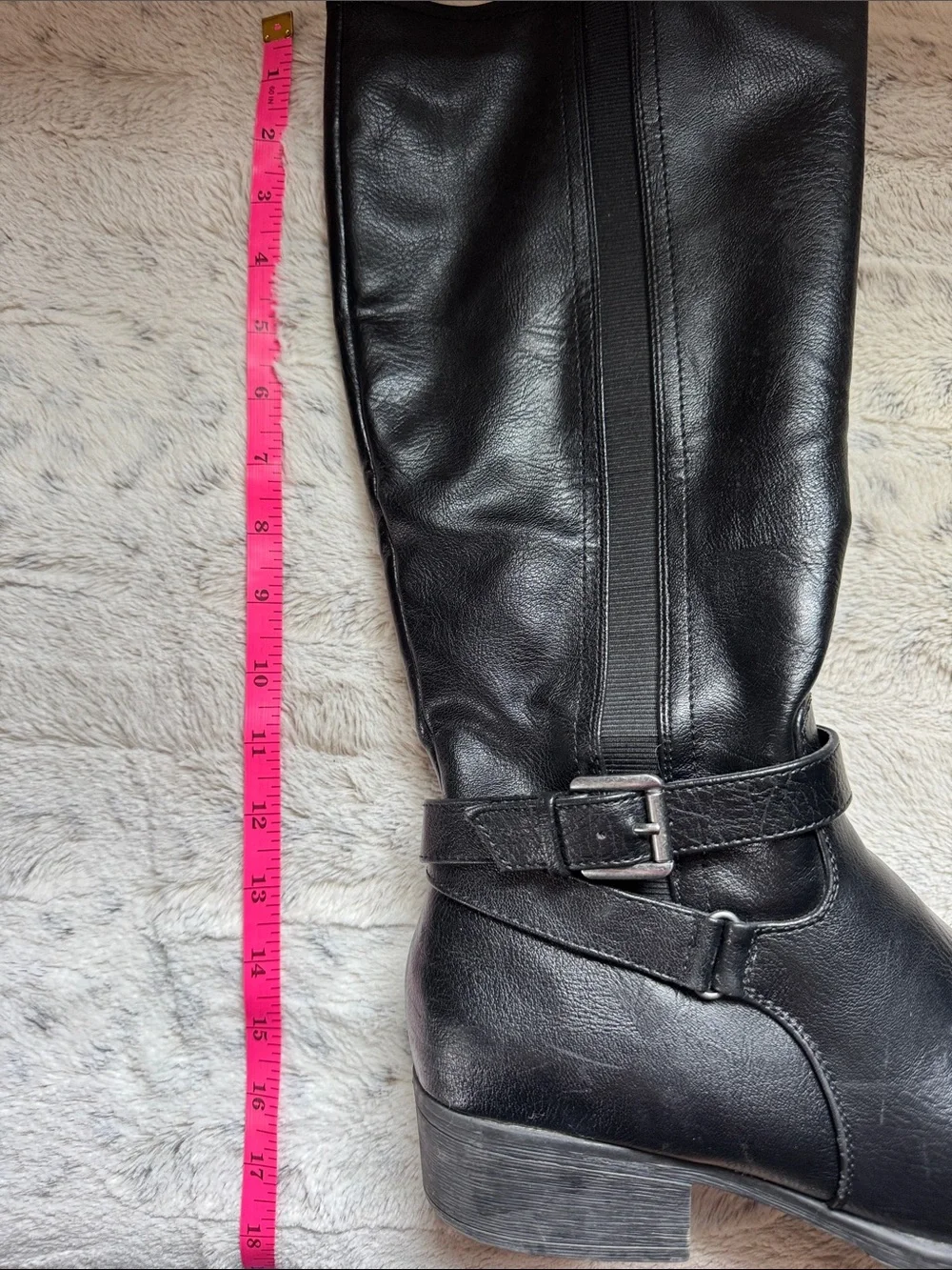 croft & barrow Black Over-the-Knee Buckle Riding Boots